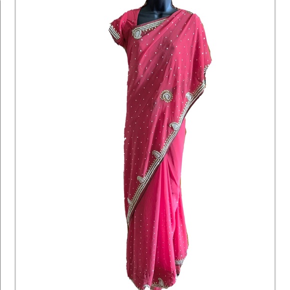 saree Other - Indian Saree/Sari, Stitched Blouse.